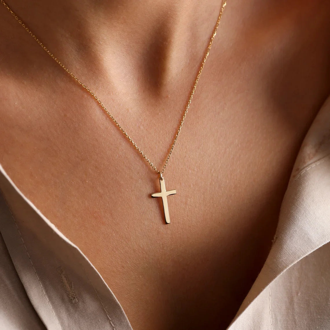 Fashion Stainless Steel Cross   Necklace