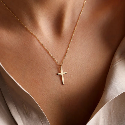 Fashion Stainless Steel Cross   Necklace