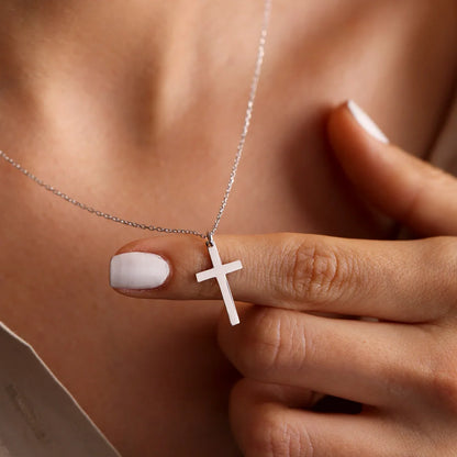 Fashion Stainless Steel Cross   Necklace